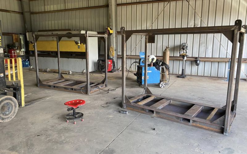 Large-scale custom metal fabrication project underway at H&L Fabrication in Lafayette LA
