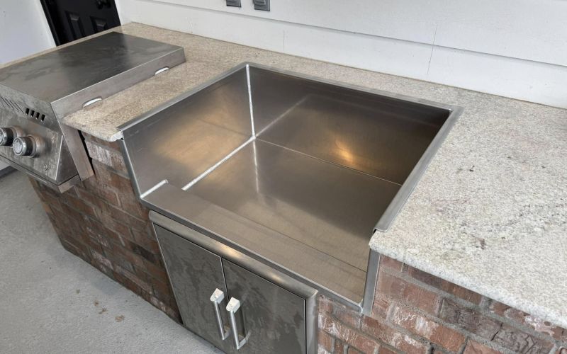 custom welded outdoor bar 